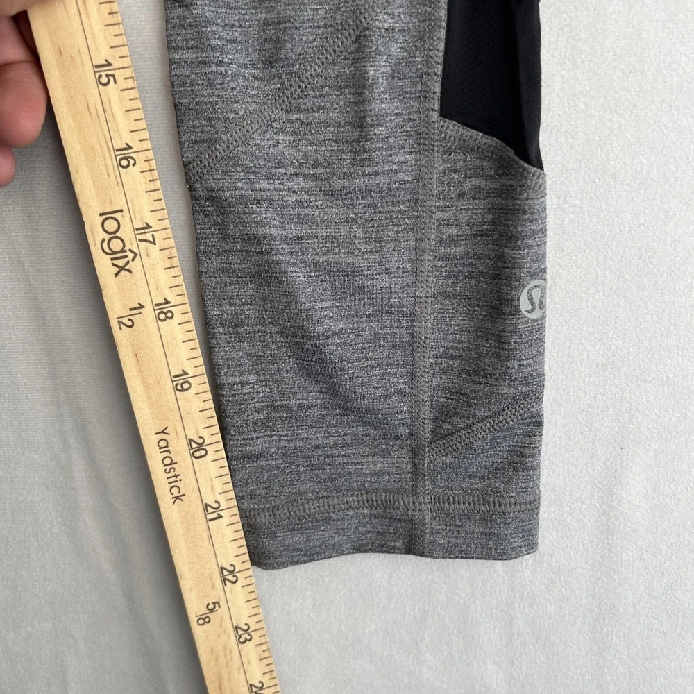 Lululemon Leggings Womens Size 2 Speed‎ Up Tight Crop Gray Activewear Gym Yoga - Picture 4 of 9